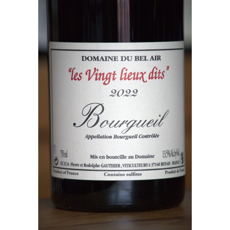 Vingt lieux dits 2022 - Bourgueil - Domaine du Bel Air