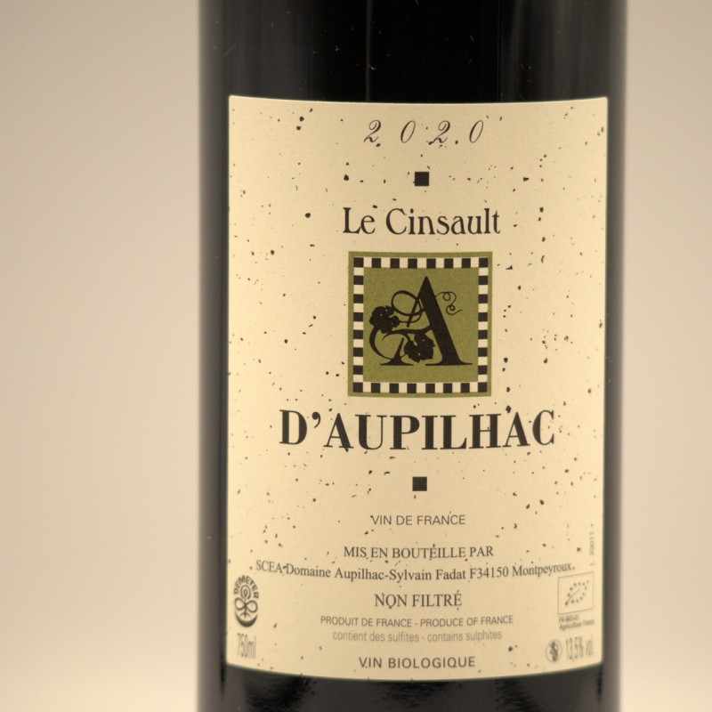 Le Cinsault - Vin de France Rouge - Aupilhac